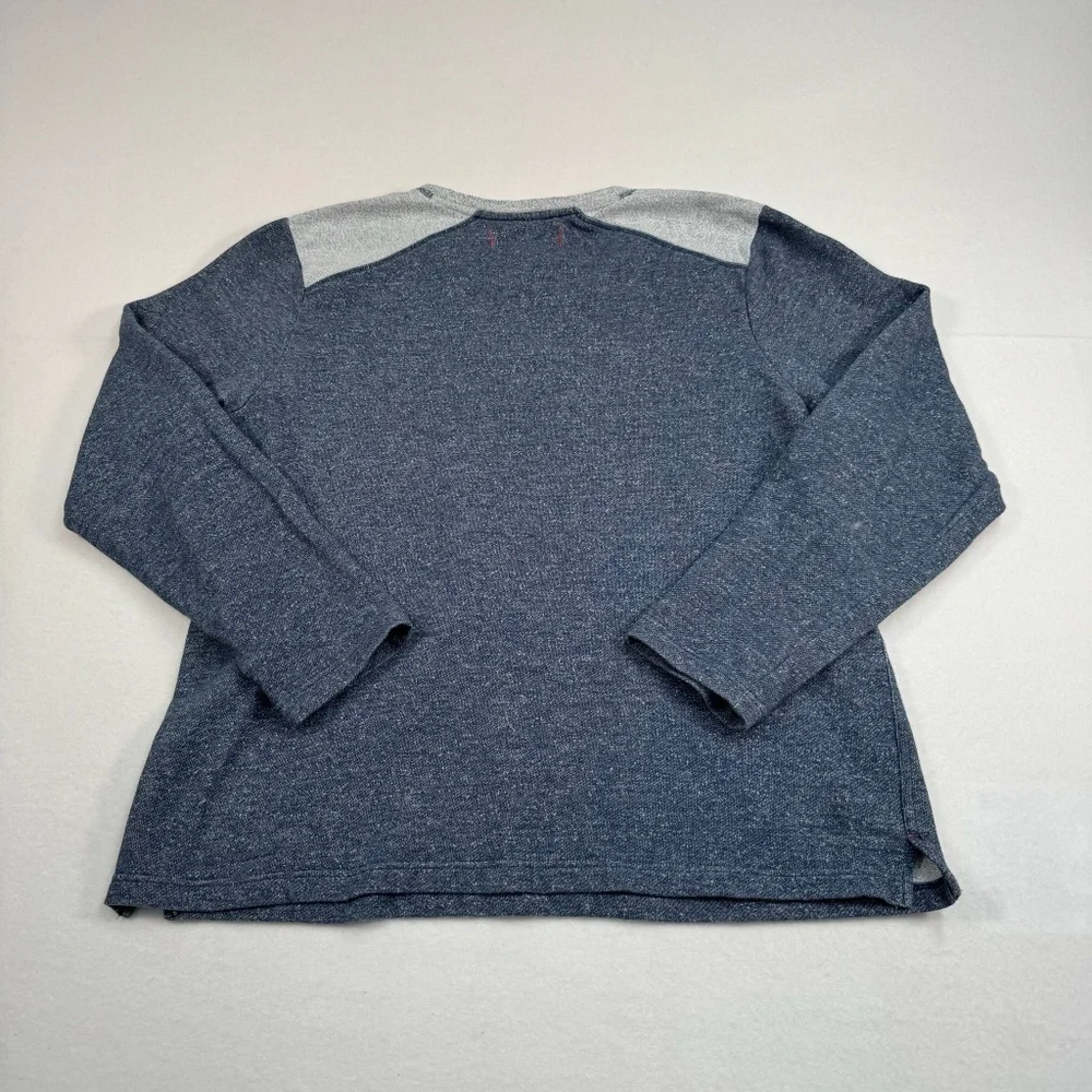 Tommy Bahama Pullover Sweatshirt Size Xl Navy Gray Color Block Long Sleeve